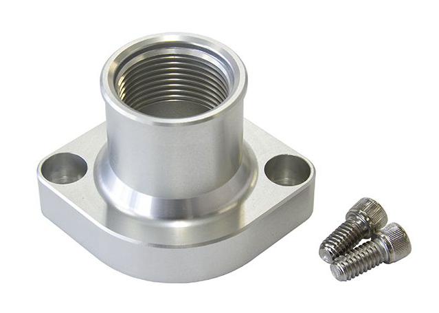 Aeroflow AF64-2021S Billet Thermostat Housing Silver Straight Suits 302 351C