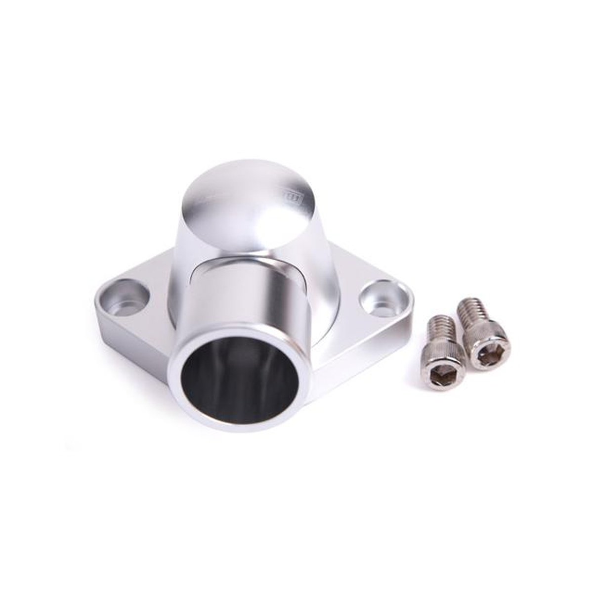 Aeroflow AF64-2034S Billet Thermostat Housing Silver Swivel Fits SBC BBC