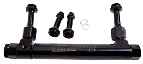 Aeroflow AF64-2037BLK Adjustable Fuel Log Bg Holley Black Suits 1 & 2 Metering Block