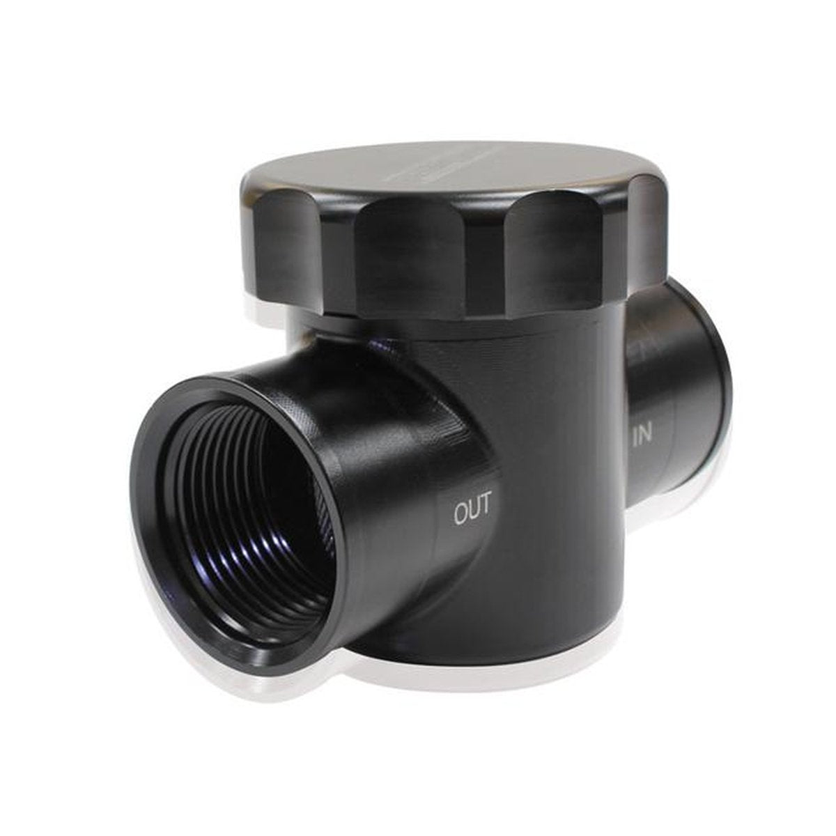 Aeroflow AF64-2043 Billet Radiator Filter Black Fit To Radiator Hose
