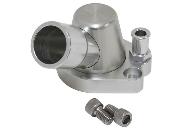 Aeroflow AF64-2091S Thermostat Housing Silver W/Heater Swivel Fits 253 308 Holden