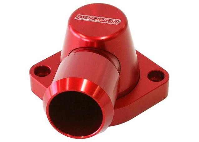 Aeroflow AF64-2092R Billet Thermostat Housing Red Swivel Fits All LS (Except LS3)