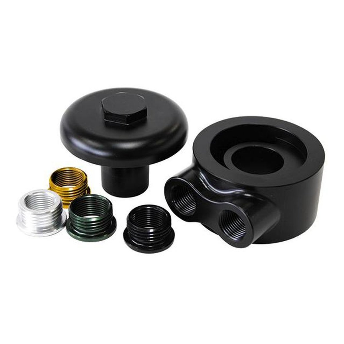 Aeroflow AF64-2098 Billet Sandwich Adapt Universal Low Profile Design -8orb