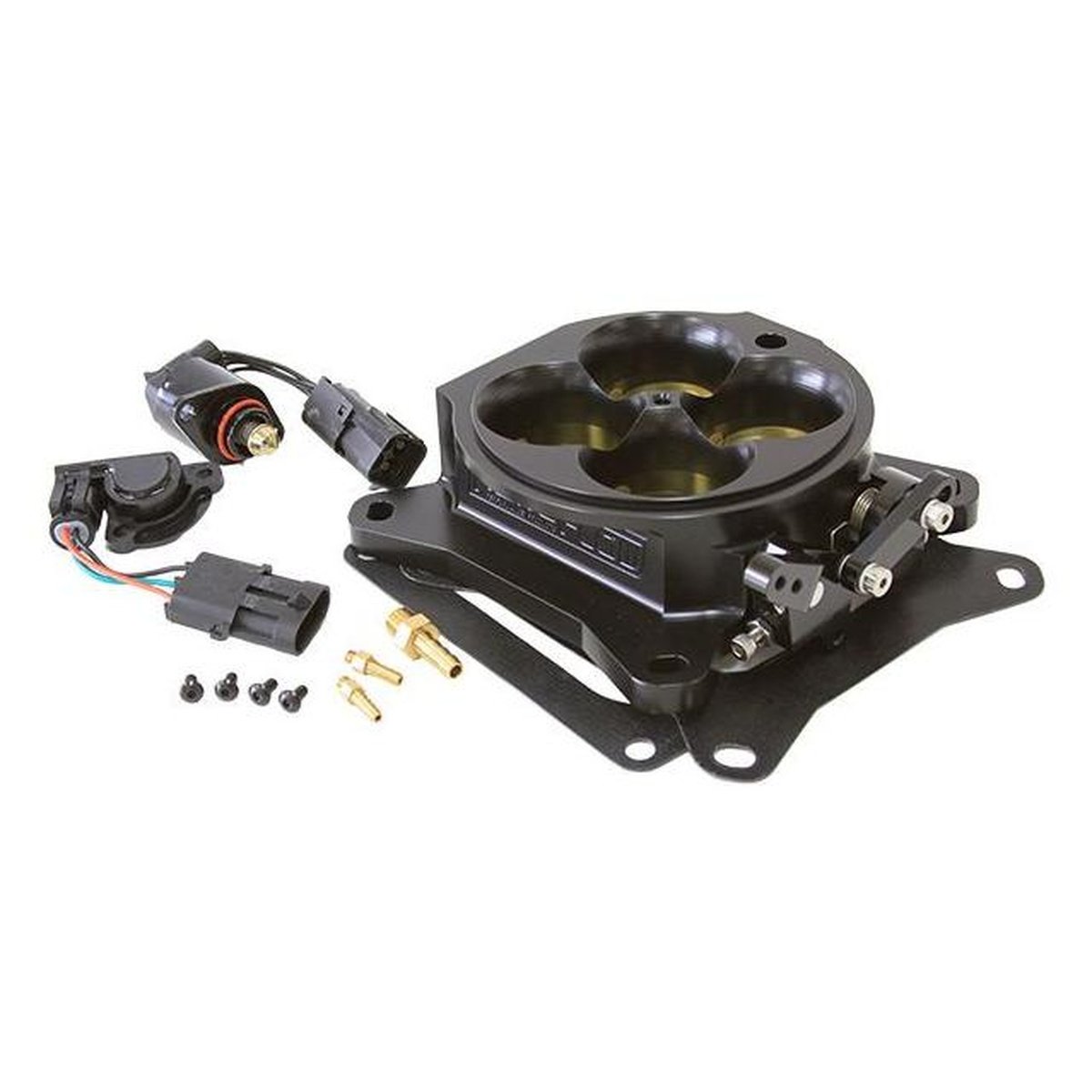 Aeroflow 4Bbl Throttle Body 1375cfm Black 4150 / 4500 4Bbl