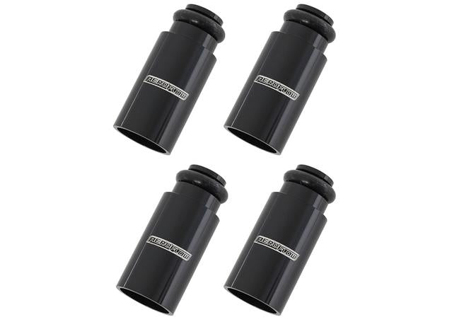 Aeroflow AF64-2886 ID Injector Adapter Long Suits 14mm Fuel Rail Black 4Pk