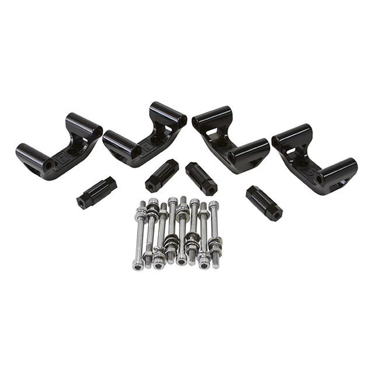 Aeroflow AF64-4032BLK Coil Mounts Billet CAN Seperate Mount Black Fits LS1 LS6