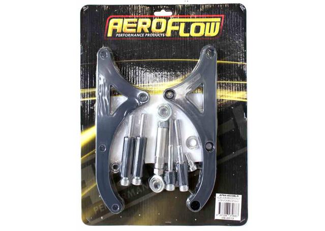 Aeroflow AF64-4033BLK Drivers Side Alternator Bracket Mid Mount Billet Fits Holden V8
