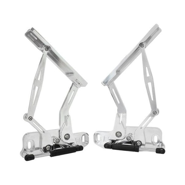 Aeroflow AF64-4122 Billet Bonnet Hinge Kit Polished Fits HQ-WB Holden, LH-UC Torana