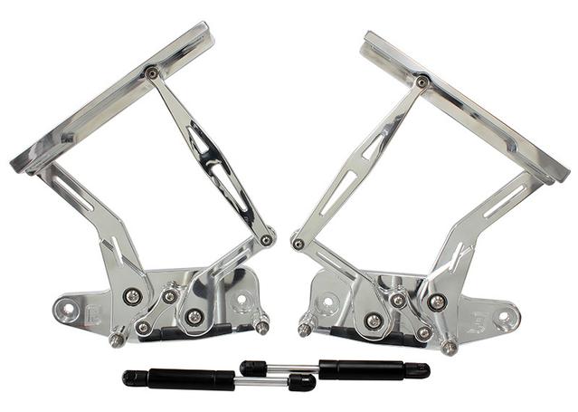 Aeroflow AF64-4129 Billet Bonnet Hinge Kit Polished Fits Holden HK-HT-HG