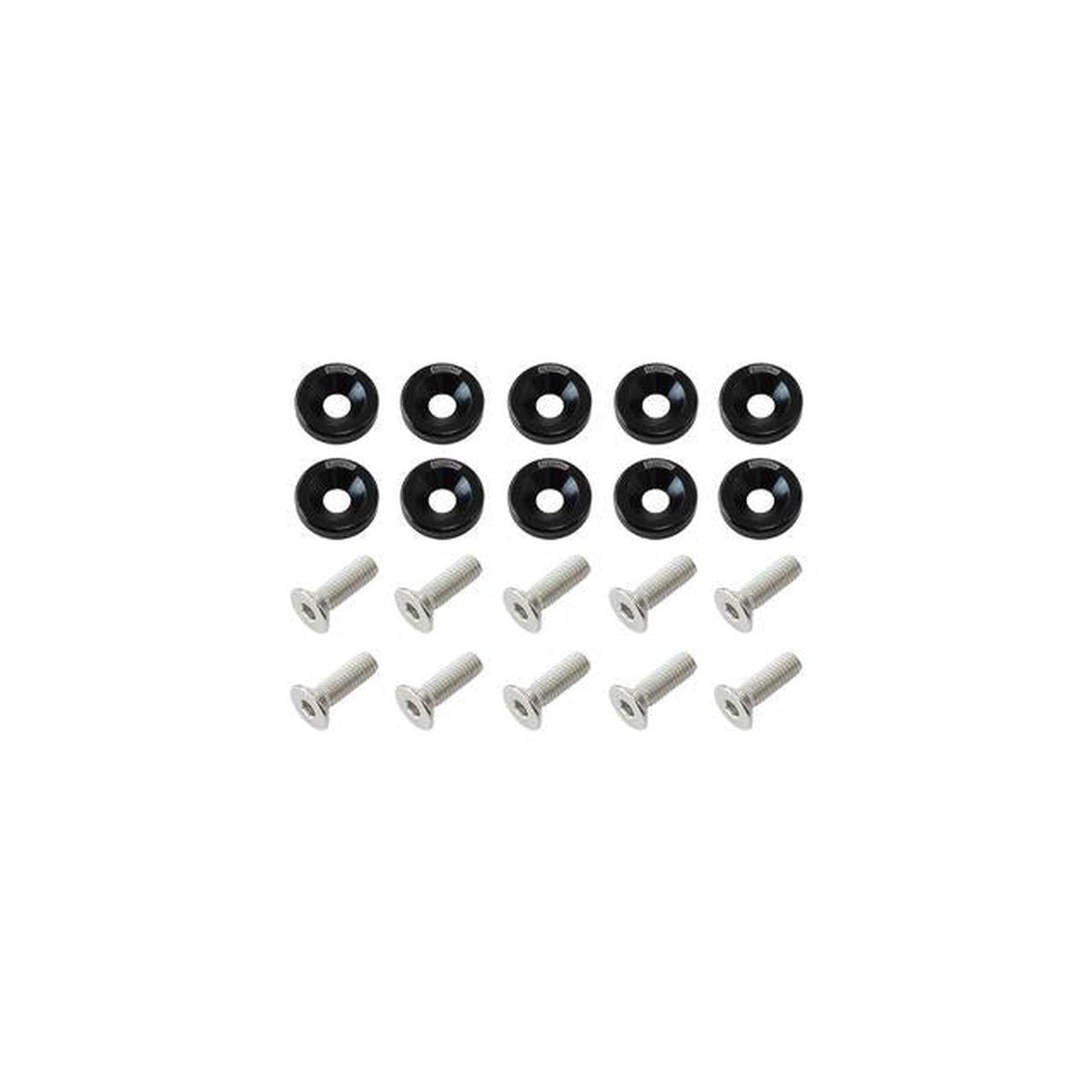 Aeroflow 5/16" Billet Dress-up / Fender Bolt Kit Black 10 Pack