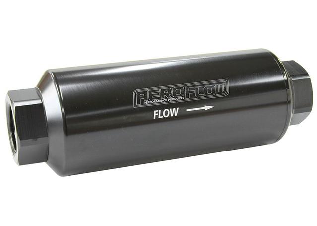 Aeroflow AF66-2043BLK-40 Pro Filter 40 Micron Black Female -12 ORB 2.4"x7"