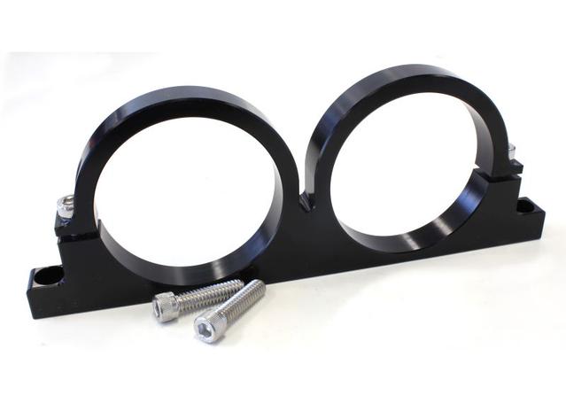 Aeroflow AF66-2246BLK Billet Dual Bracket fits 2.5" Diameter Filter AF64-2150