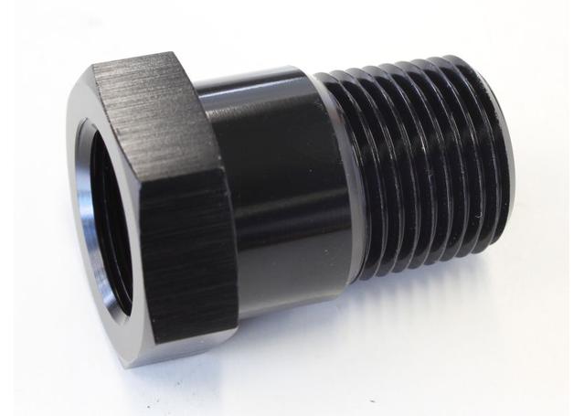 Aeroflow AF660-06BLK Temperature Probe Adapter Black 3/8" Male 5/8" Female