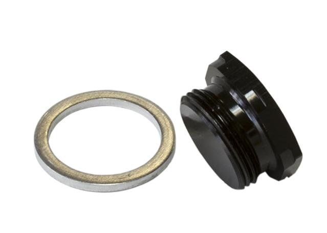 Aeroflow AF700-00BLK Holley Inlet Bowl Blank Plug Black 7/8" X 20 Plug / Blank
