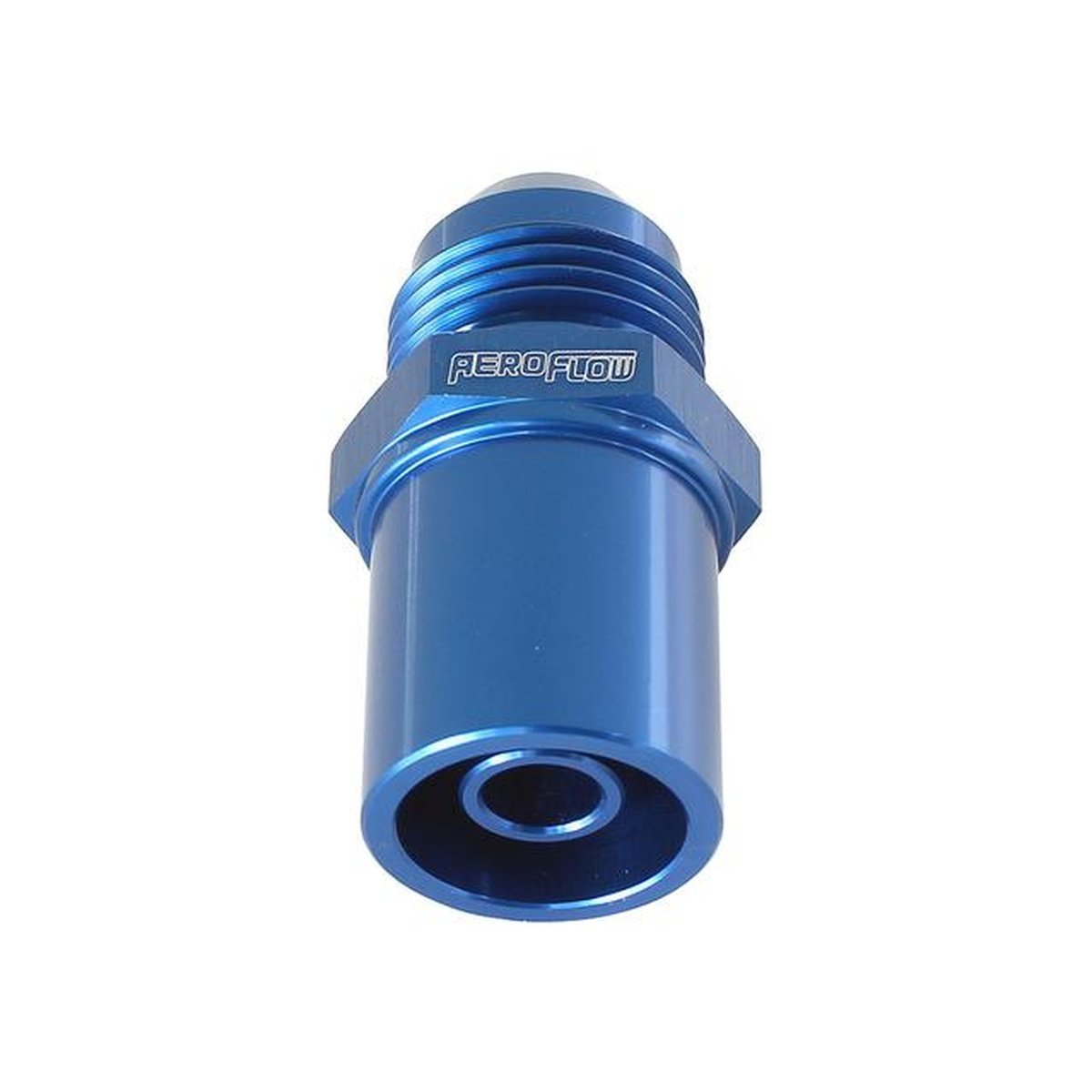 Aeroflow AF708-08F Push In Cover Breather Adaptertor -8AN Blue Fits Ford BA BF FG Front