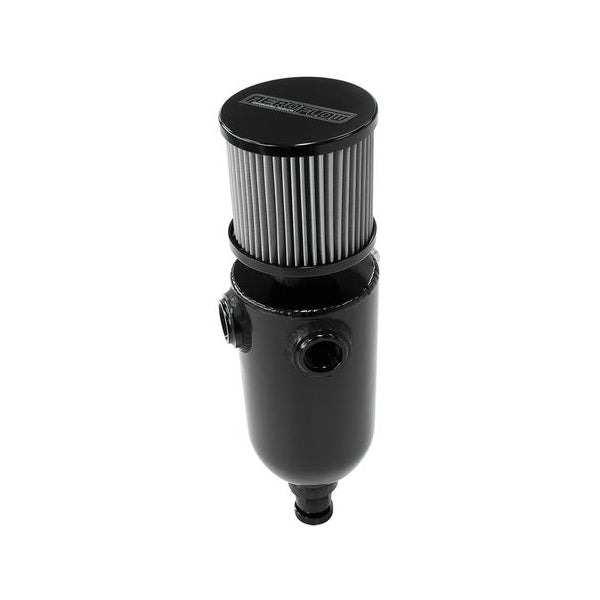 Aeroflow AF77-1030BLK Universal Breat Tank 2X -8ORB 6.5X3.5" S/S Billet Breather