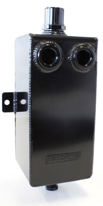 Aeroflow AF77-2005BLK 3L Breather 2 X -12ORB 1-3/8" Barb or -16orb