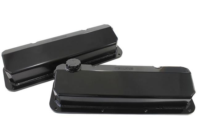Aeroflow AF77-5001BLK-12 Fabricated Valve Covers Black Suits Ford 302-351C -12orb