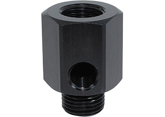 Aeroflow AF810-M14-02BLK M14 X 1.5 Extension With 1/8" Npt Port Black