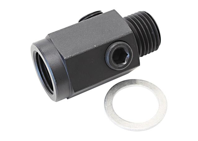 Aeroflow M16 X 1.5 Extension With 1/8" Npt Port Steel Black