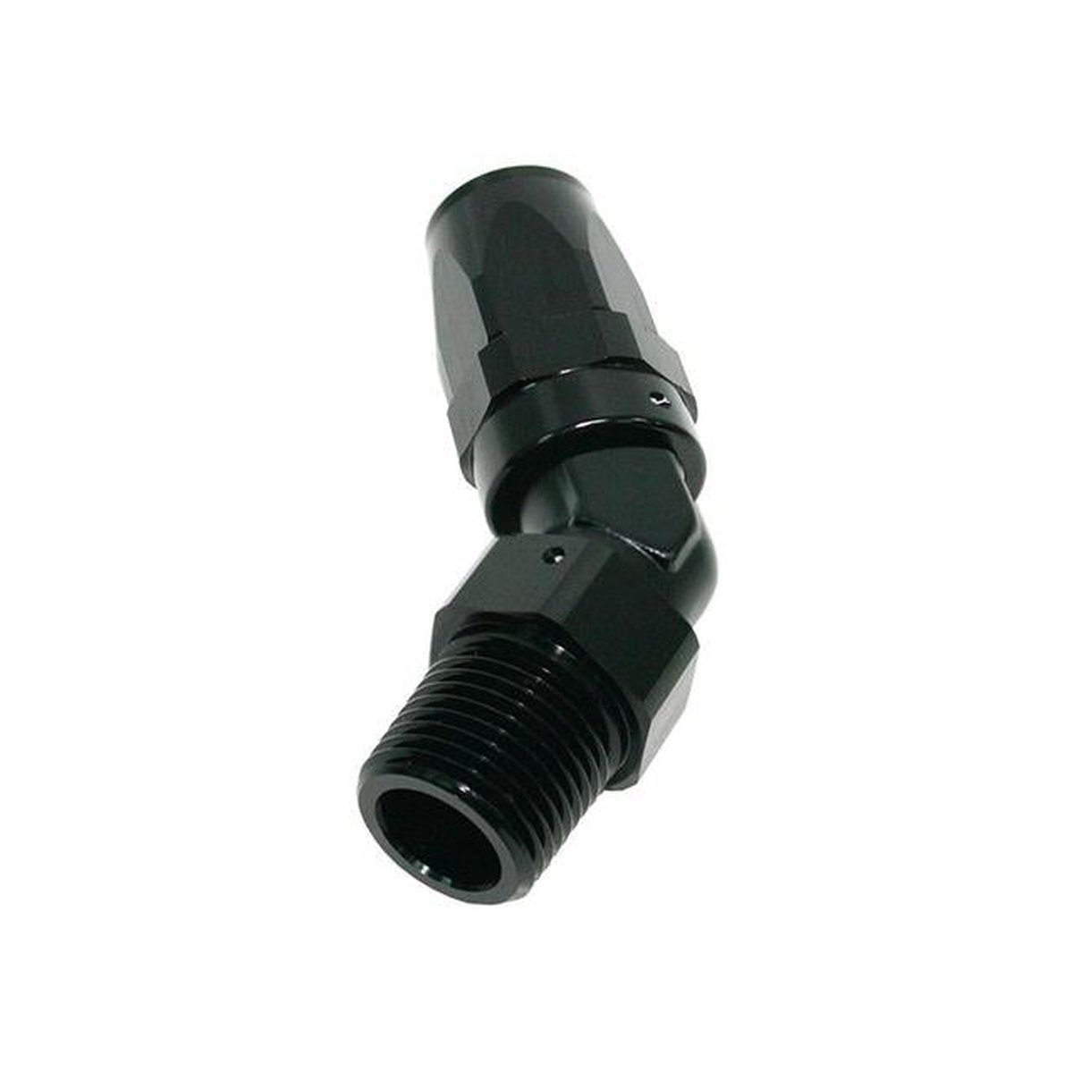 Aeroflow AF828-10-08BLK Male 1/2 Npt 45Deg To -10 Hose Black