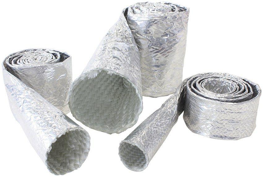 Aeroflow AF91-5001 Aluminised Heat Sleeve 5/8"-1" Silver Finish 1M / 3Ft