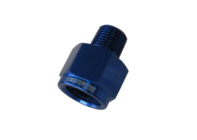 Aeroflow AF912-02-04 Npt Pipe Reducer Blue 1/8" Male To 1/4" Female