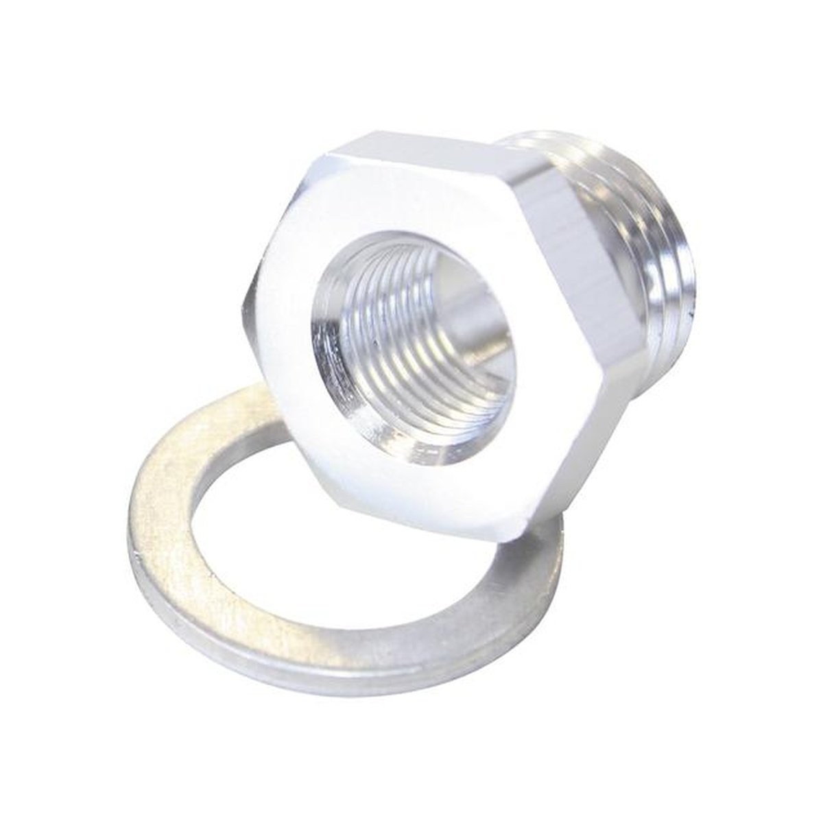 Aeroflow AF912-M14-02S M14X1.5 Pipe Reducer To Female 1/8" Npt Silver