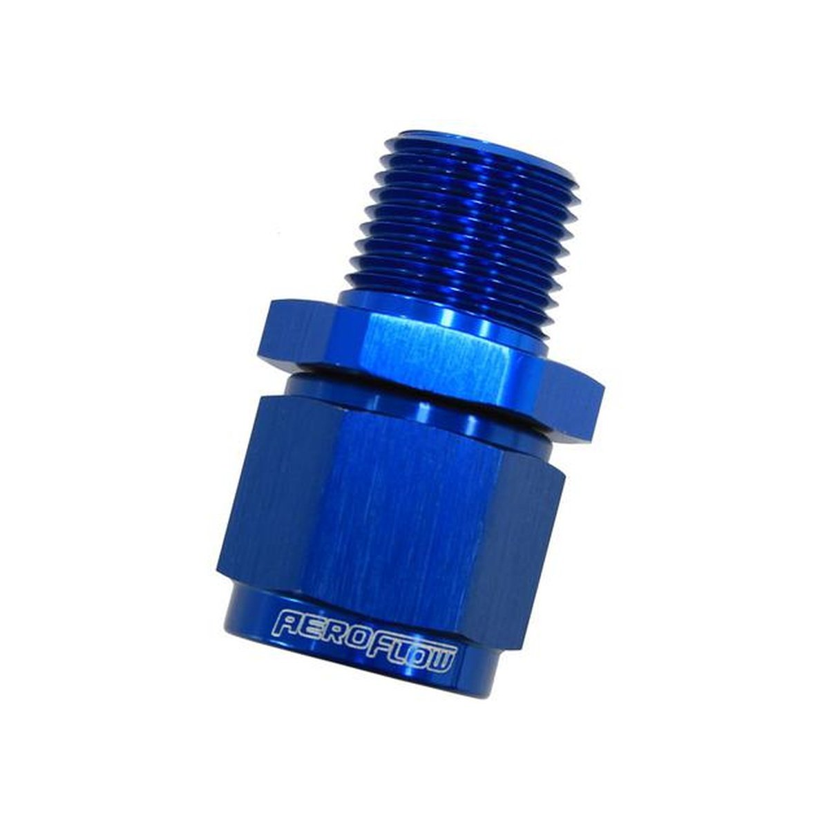 Aeroflow AF916-08-08 1/2" Npt To -8AN Female Nut Blue Straight Swivel Nut