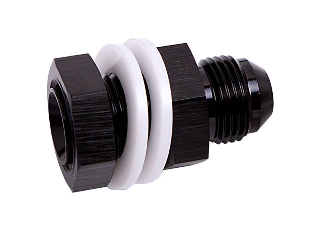 Aeroflow AF921-08BLK Fuel Cell Fitting -8AN Black Fuel Cell Bulkhead Fitting