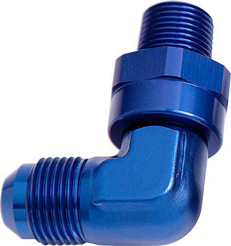 Aeroflow AF922-04-02 90Deg 1/8" Npt To -4AN Blue Male Swivel Thread