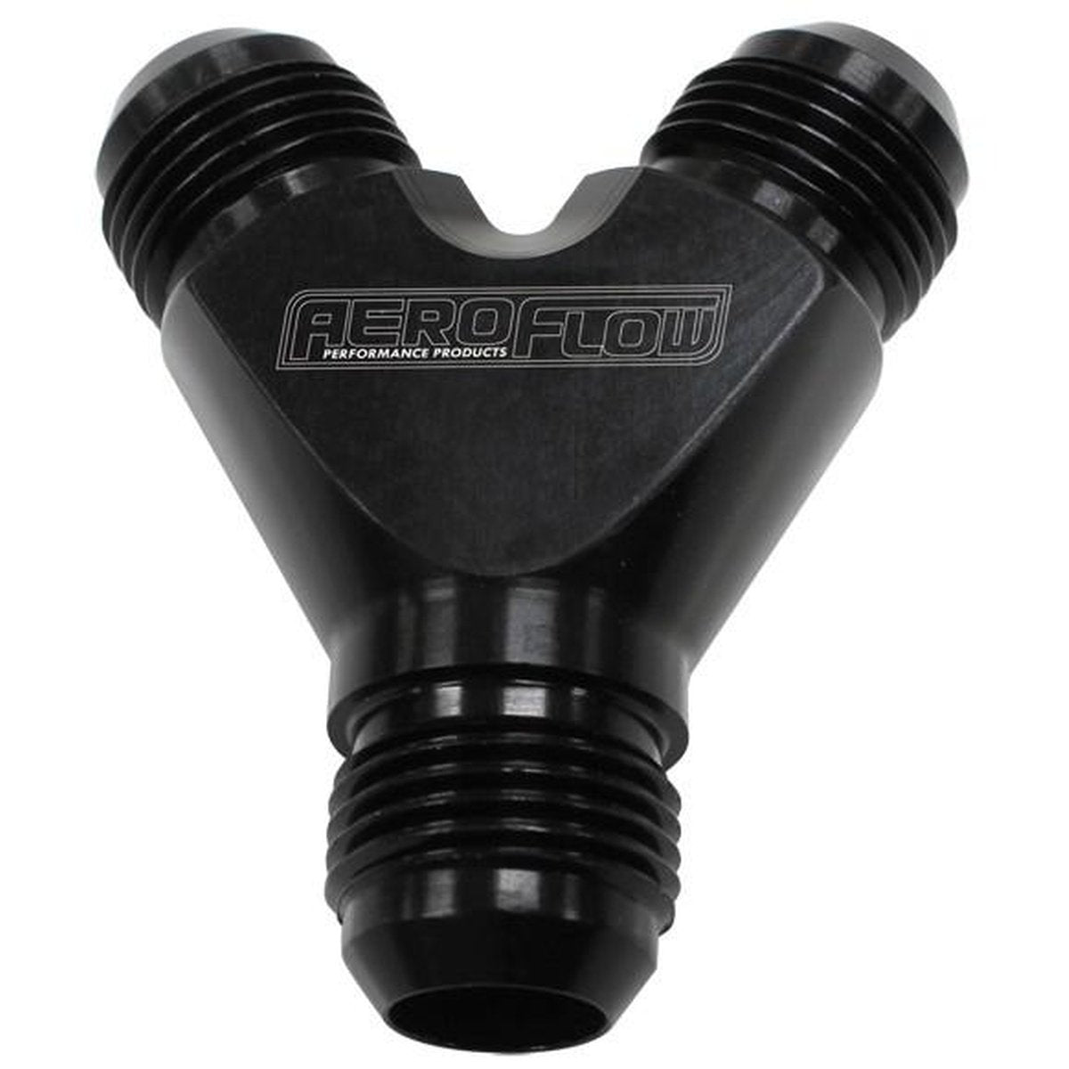 Aeroflow AF930-10-08BLK Y Block -10AN Out -8AN In Black 1x -10AN 2x -8an