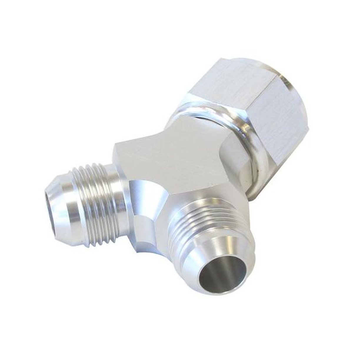 Aeroflow AF931-12-10S Y Piece -12 Swivel Nut 2x-10AN Silver