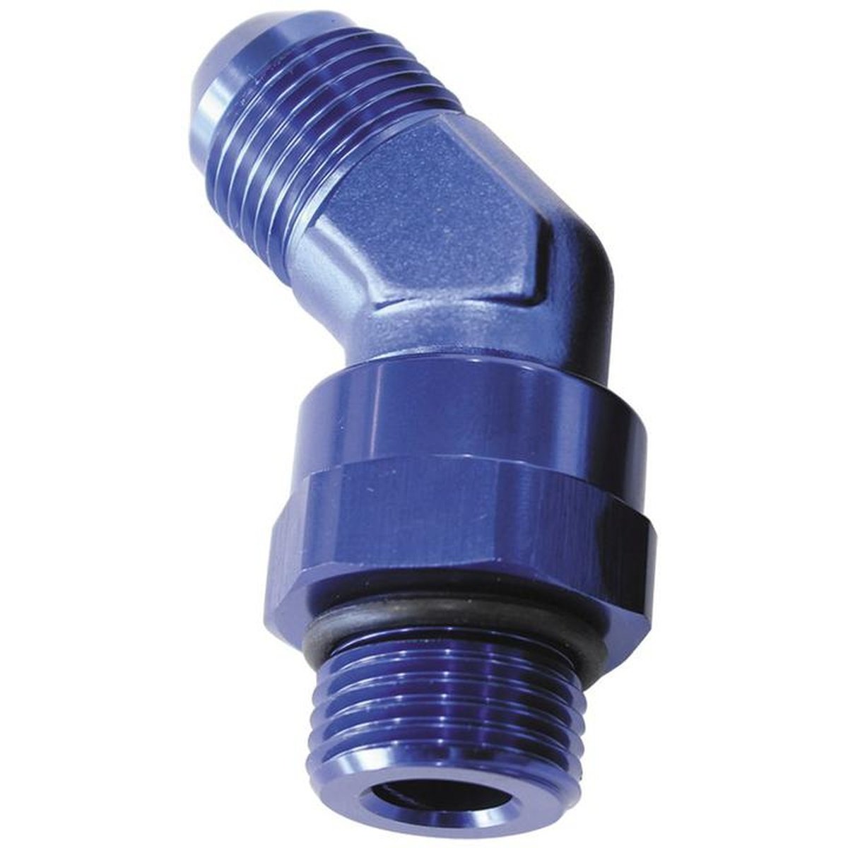 Aeroflow AF945-10-08 Male -8ORB 45 To -10AN Male Blue Full Swivel