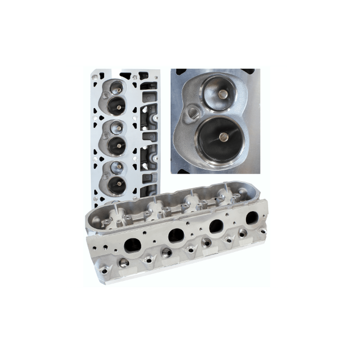 Aeroflow 276cc Alloy Heads Bare 70cc 2.165"/1.60" Valve 6 Bolt Suits LS