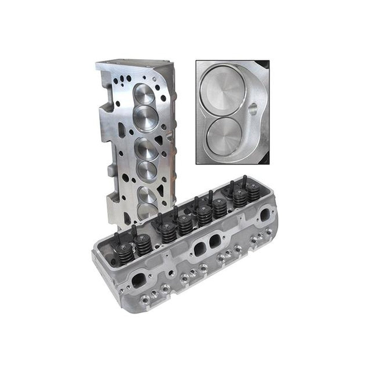 Aeroflow AF95-2350 Alloy Cylinder Heads 200cc Fits SBC 350 400