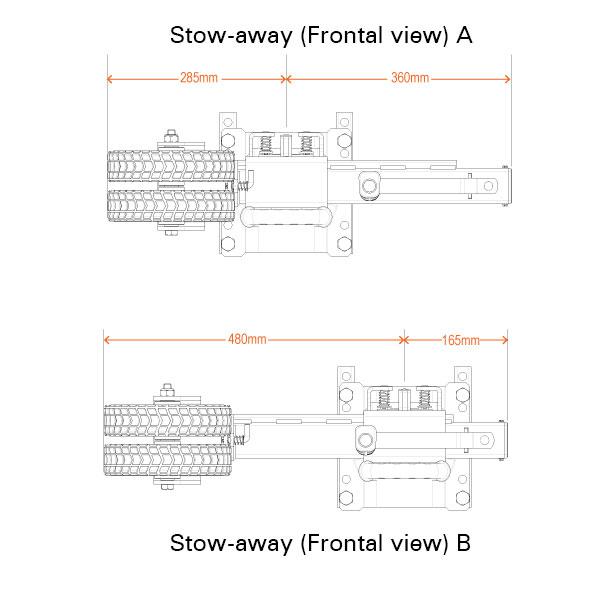 Ark XO Series Jockey Wheel ORJW750