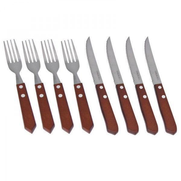 Campfire Cutlery Set Wooden Handle 8pcs 712100