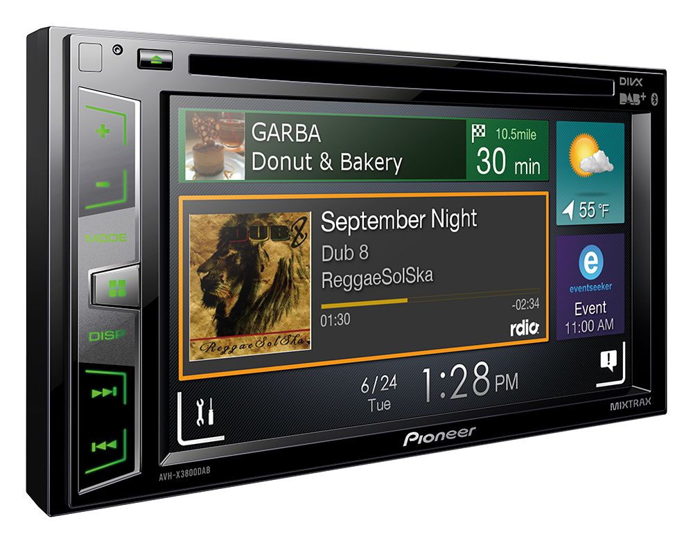 Pioneer 2 Din 6.2 DAB+ Ipod BT Usb AVHX3800DAB