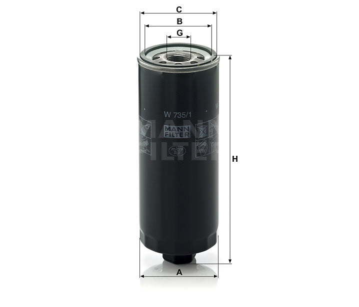 MANN Oil Filter W735/1
