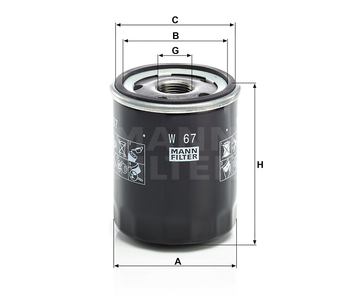 MANN Oil Filter W67