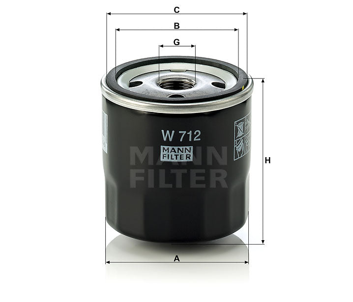 MANN Oil Filter W712