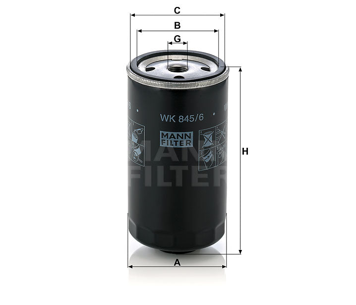 MANN Fuel Filter WK 845/6