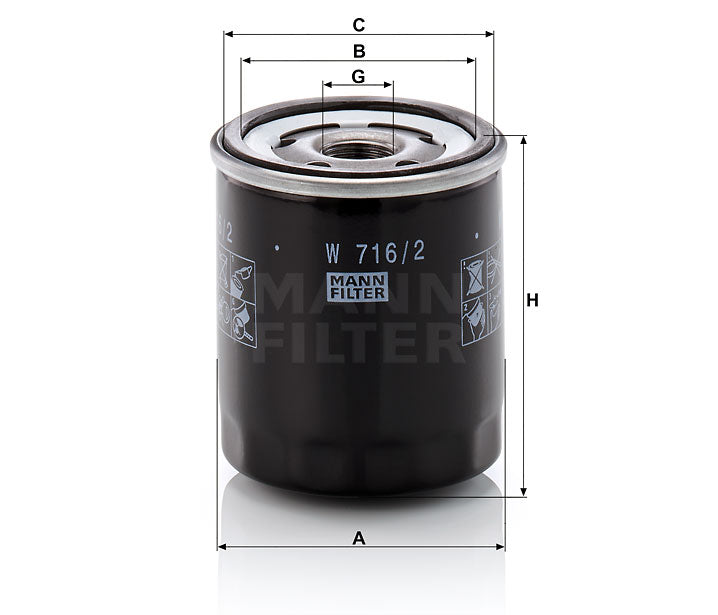 MANN Oil Filter W716/2