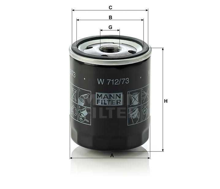 MANN Oil Filter W712/73