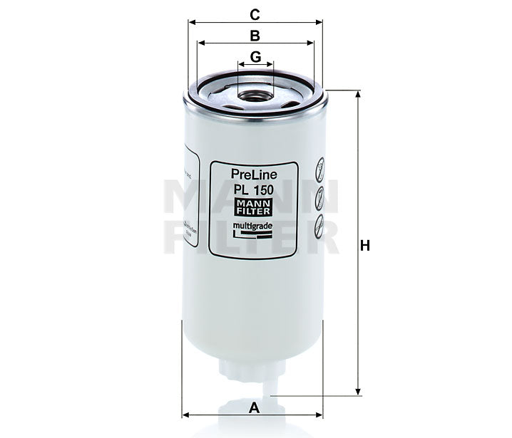 MANN Fuel Filter PL150