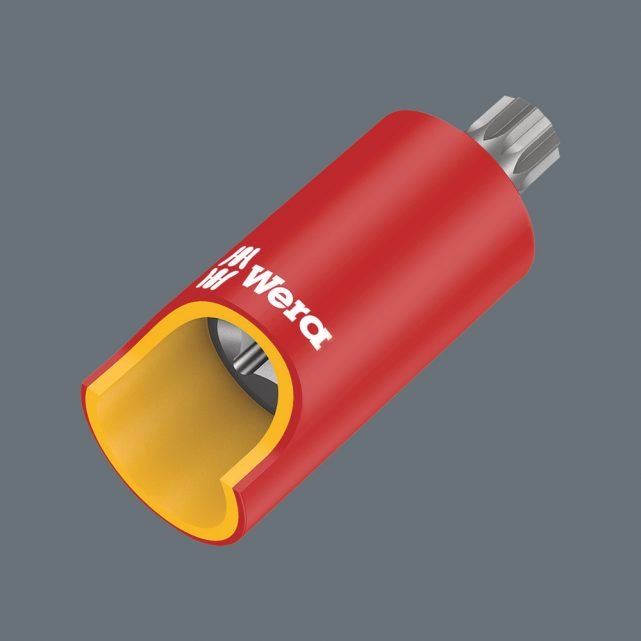 Wera 8760 B Vde Xzn Zyklop Bit Socket, Insulated, 3/8In Drive, For Multi-Point Socket Screws WER004940