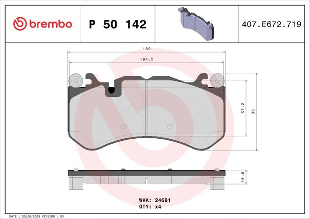 Brembo Brake Pad P 50 142