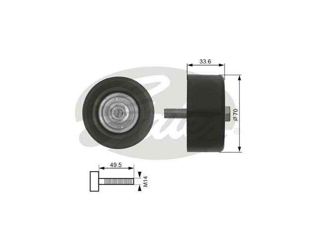 Gates Engine Idler Pulley 36174