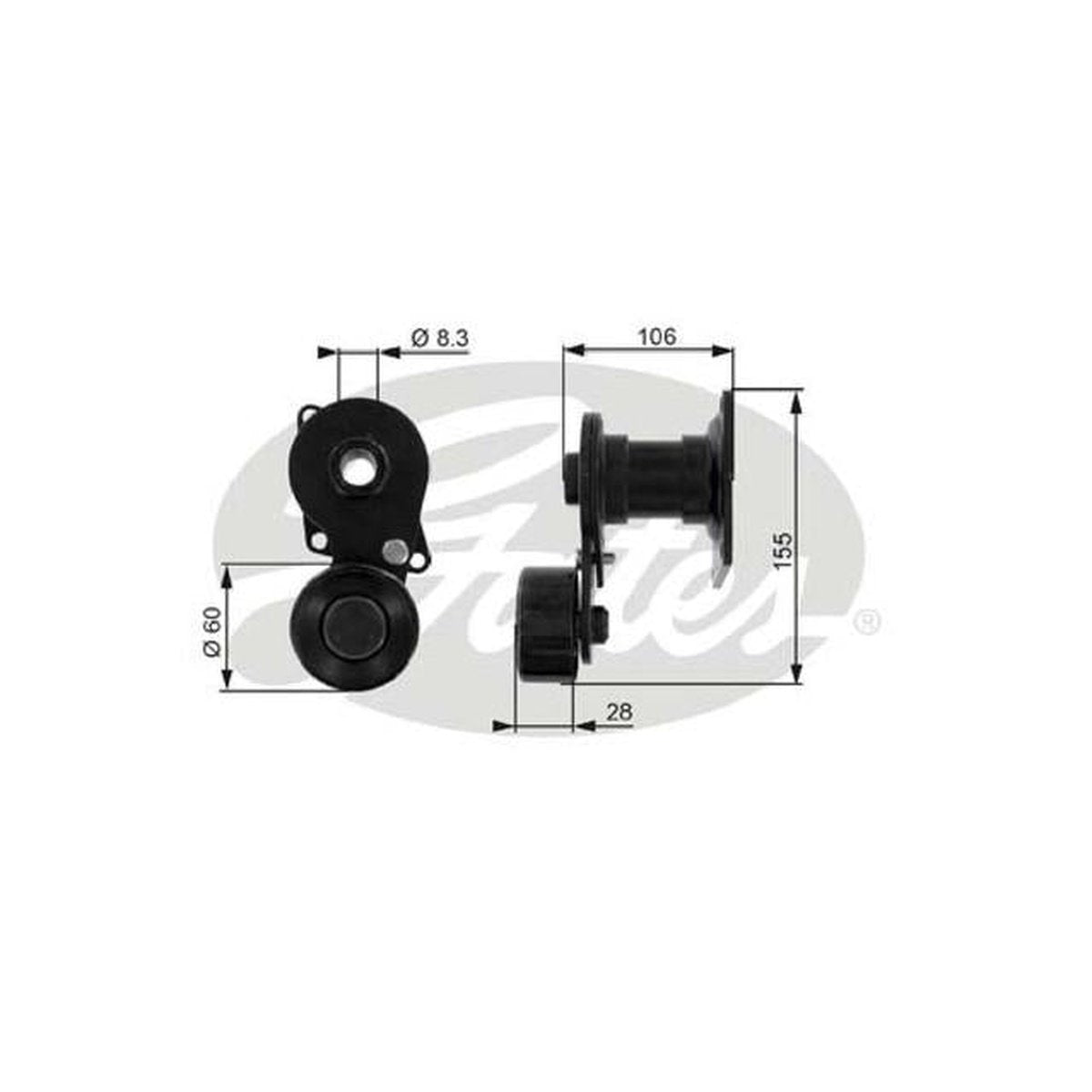 Gates Automatic Belt Tensioner 38233